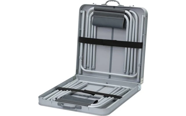 Tavolo Da Picnic Berger Solo + 4 Sgabelli 60 X 120 Cm - immagine 2