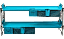 Disc-O-Bed Kid-O-Bunk Letto A Castello Per Bambini Da Campeggio Incl. Tasche Laterali Rosso / Argento