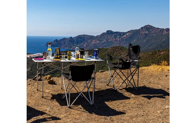 Basic Nature Travelchair Holiday Folding Chair Nero