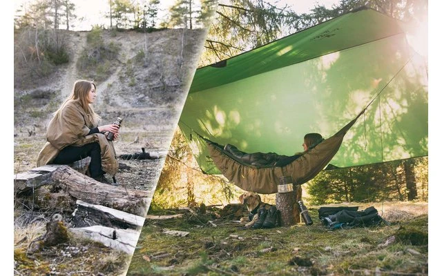 Amazonas 2in1 Amaca Sottopelo Poncho Marrone