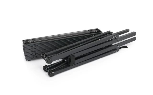 Tavolo Con Ripiano Arrotolabile Berger In Alluminio Nero - immagine 2