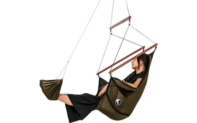 Ticket To The Moon Home Hanging Chair Marrone Oliva - immagine 5